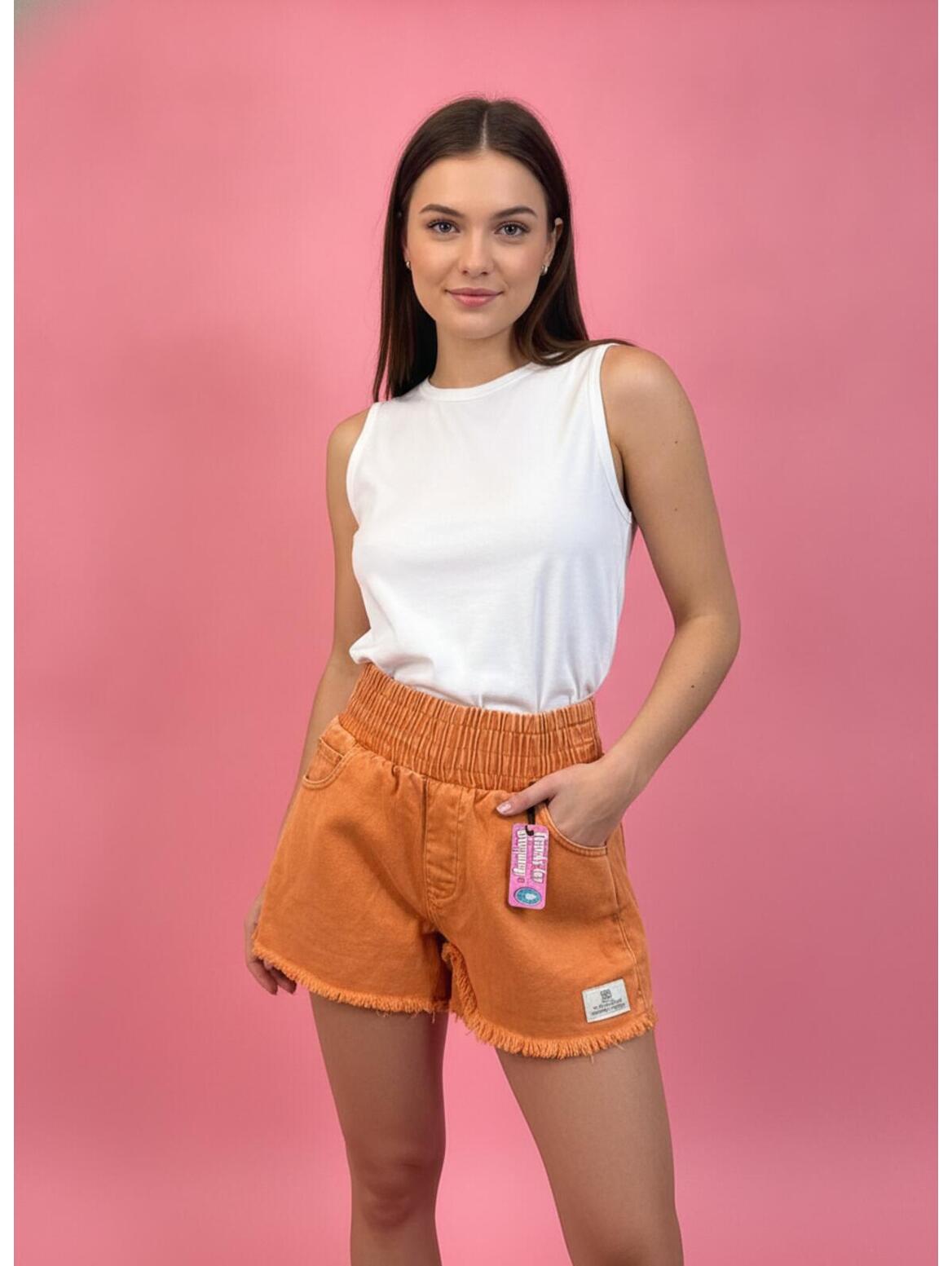 Bdg Orange Frayed Hem Shorts - Comfy & Cute!